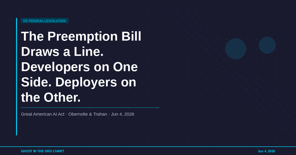 Federal AI Bill Proposes 3-Year Preemption of State AI Development Laws