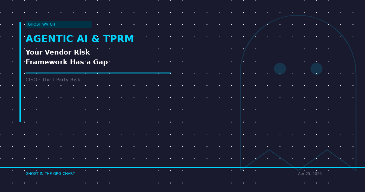 Agentic AI and Third-Party Risk: Your TPRM Framework Was Never Built for Software That Acts on Its Own